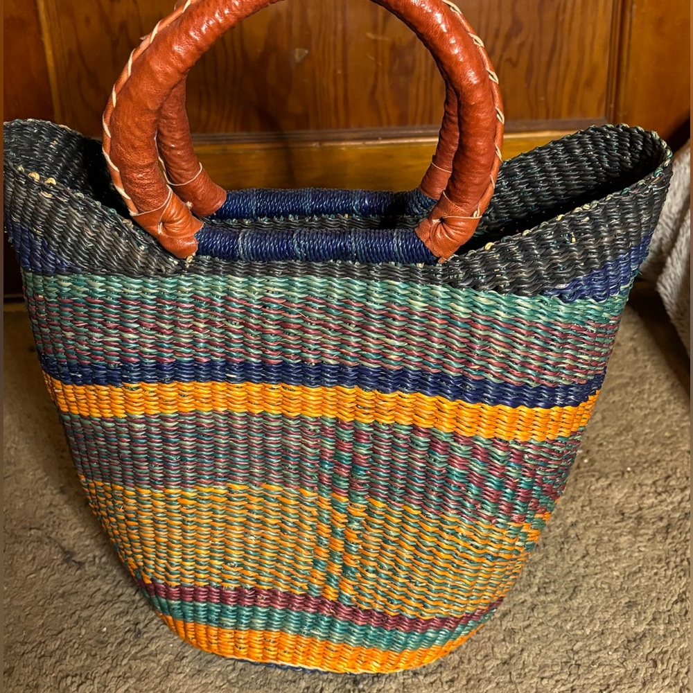 Multicolor African Woven Tote Bag